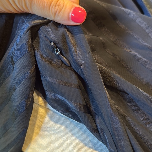 Astr navy striped ruffle dress, small - Picture 8 of 9